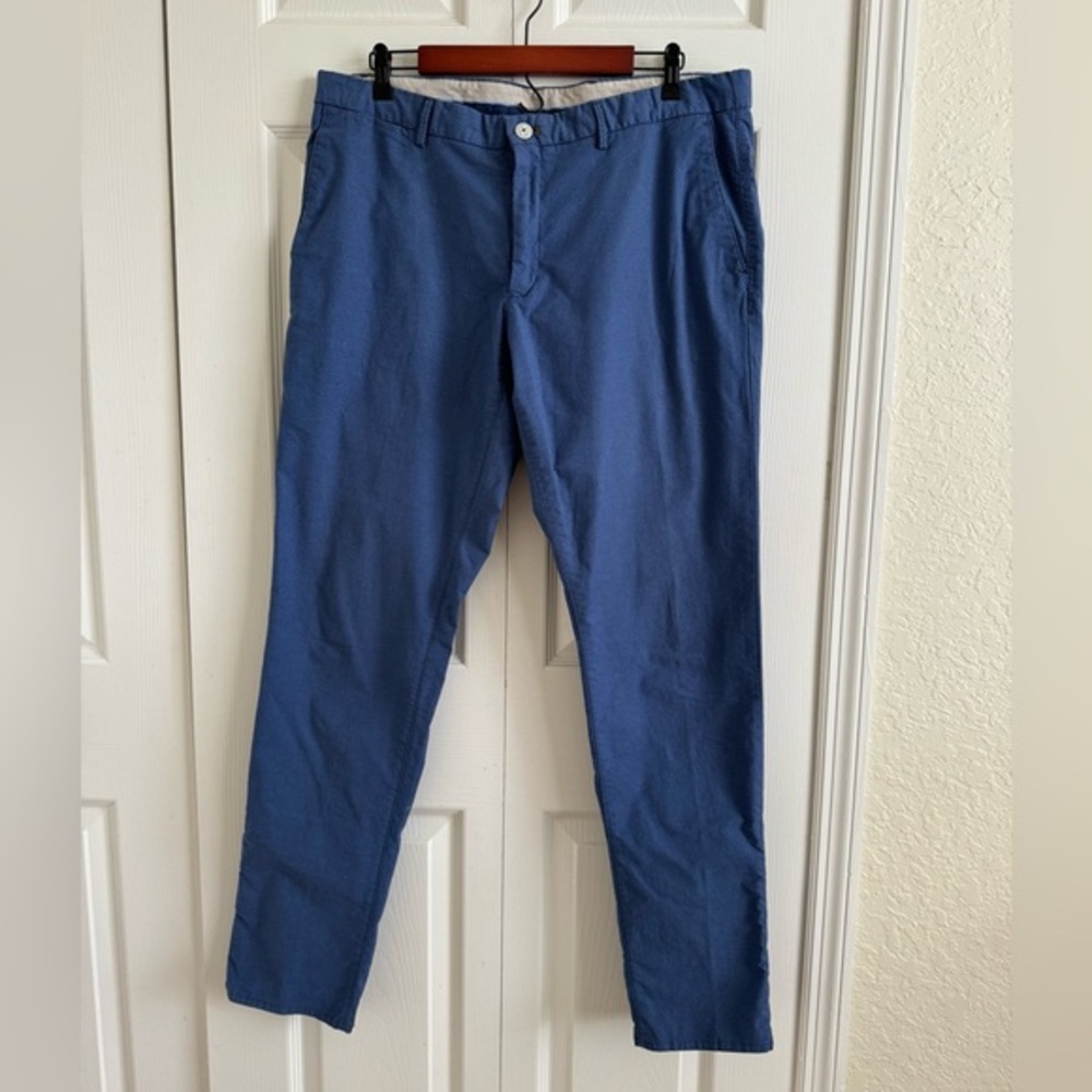 Massimo Dutti Soft Fabric Pants Slim Fit Mens Size 38 Blue